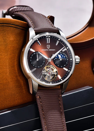 PAGANI DESIGN 41MM Orologio da uomo Orologio meccanico automatico di lusso Orologio da pilota impermeabile in acciaio inossidabile da 100 m PDYS021