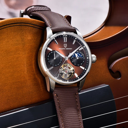 PAGANI DESIGN 41MM Orologio da uomo Orologio meccanico automatico di lusso Orologio da pilota impermeabile in acciaio inossidabile da 100 m PDYS021