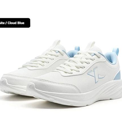 Xtep Running Shoe for Women Support Yu Yi Fw Cushioning Shock WaterProof Stability Durability Breathable Sneakers 875418110055 PlatiNum