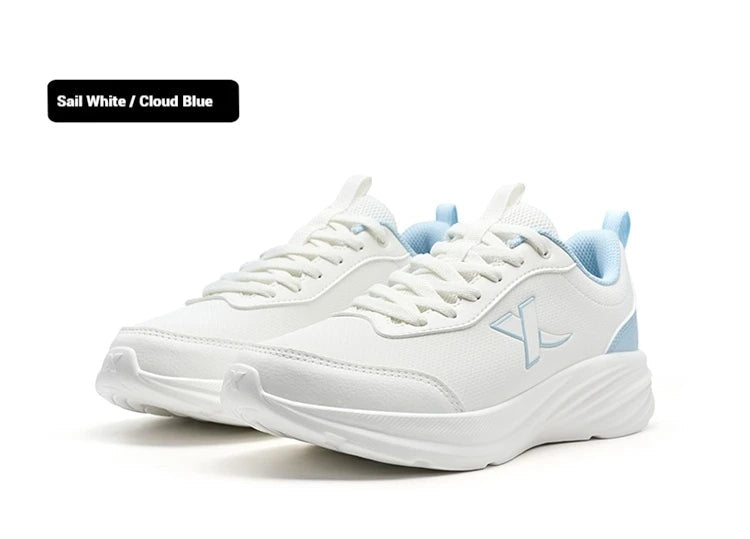 Xtep Running Shoe for Women Support Yu Yi Fw Cushioning Shock WaterProof Stability Durability Breathable Sneakers 875418110055 PlatiNum