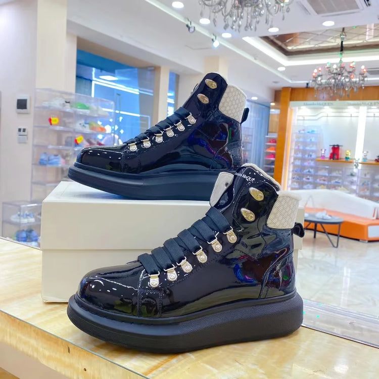 Men Platform Casual Shoes Oversized High-top Sneakers Fashion Motorcycle Boots Comfortable Ankle Boots Fashion Sports Shoes