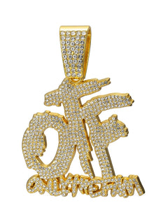 Hip Hop Fashion English Letter OTF Pendant Cuban Chain Necklace,  Suitable For Daily Wear By Men And Women , Rock Party Jewelry