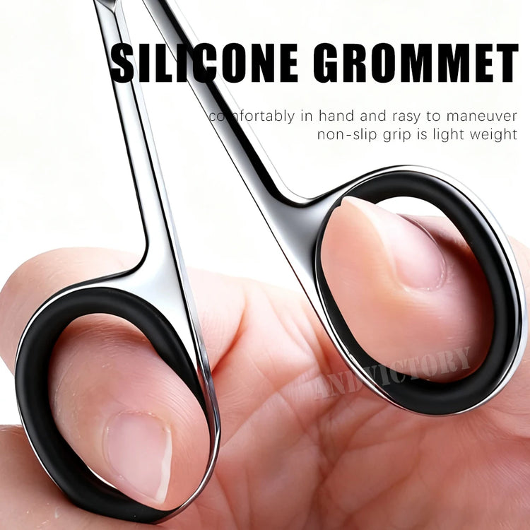 1Pcs Professional Stainless Steel Cuticle Scissors Extra Fine Curved Blade Manicure Scissors For Nail Eyelash Eyebrow Trimming Beauty Tools 2028