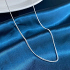 925 Sterling Silver 2MM 40-75cm Side Chain Necklace Men Women Charm Wedding Party Gift Jewelry Christmas Accessories PlatiNum