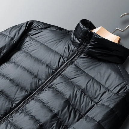 Plus Size thin and light hooded men's down jacket large size coat man puffer plus size winter jacket men 9XL 10XL 11XL 13XL 14XL
