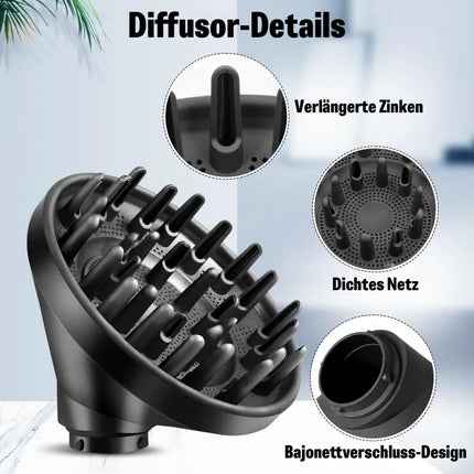 Diffuser Attachment for Dyson Two Airflow Dome Diffuser Modes for Airwrap Hs05 Hs03 Hs01 Hair Diffuser for Hair Drying