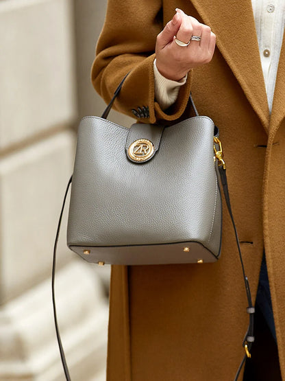 ZOOLER Full Genuine Leather Shoulder Bags Tote Bags Luxury Women Trendy Handbag Totally Skin Fashion Top Handle Purses #WG385