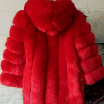 ZADORIN Hooded Fluffy Faux Fur Coat Winter Jacket Women Fashion Thick Warm Faux Fur Jackets Coats Woman Clothing Outerwears