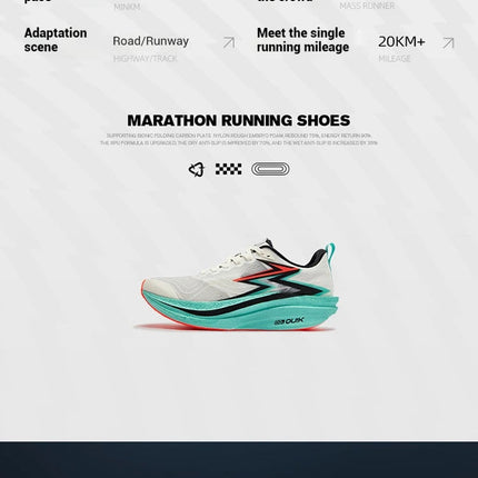361 Degrees Flame 4.0 MIX Men Running Shoes Carbon Plate Racing Marathon Stable Rebound Wear-resistant Male Sneakers 672512204 PlatiNum