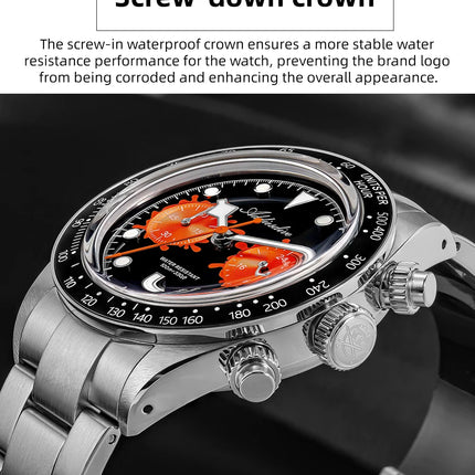 ADDIESDIVE 2026 New Luxury Men Chronograph VK64 Watch Waterproof 100m Ceramic Bezel BGW9 Luminous 316L Steel Quartz Watch AD2520