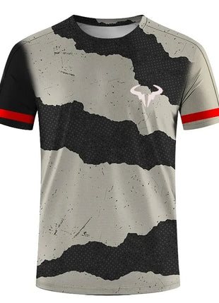 Série de badminton et de tennis T-shirt col rond à manches courtes pour sports extrêmes en plein air homme et femme imprimé 3D