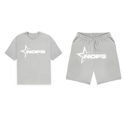 Y2K T-shirt Short Kpop Street Fashion Print Unisex Short Sleeve Top Casual Loose Drawstring Shorts Pants Women Men Clothing Tees