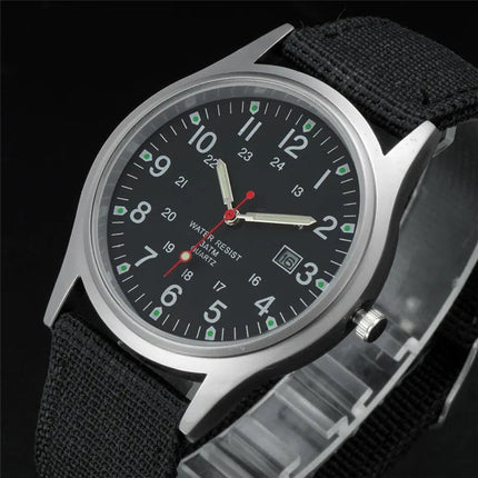 Ragazzi marca orologi economici uomo moda casual cinturino in nylon sport esercito regali data orologio da polso al quarzo fluorescente Relogio Masculino platinumshop