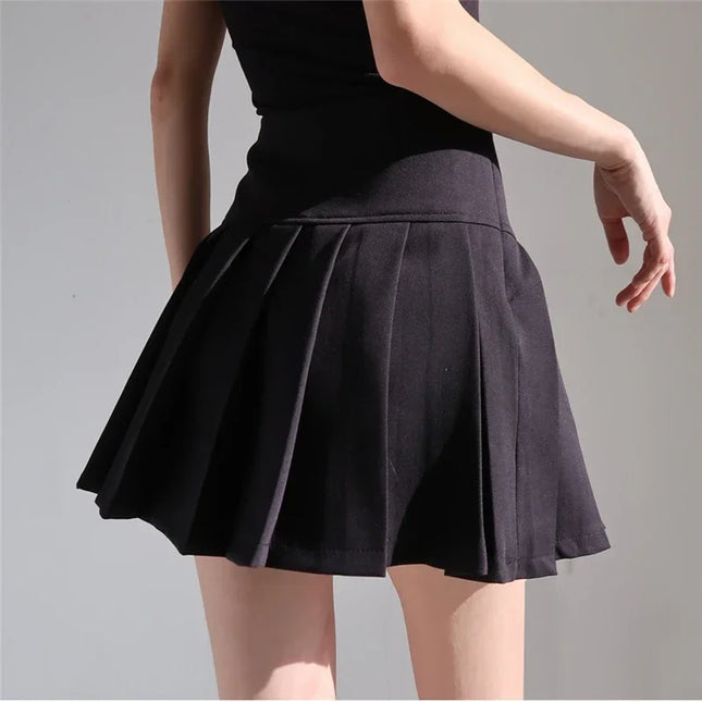Women's Miniskirts 2024 Summer Japanese School Pleated Skirts High Waist Kawaii Cute Skirt Harajuku Uniform