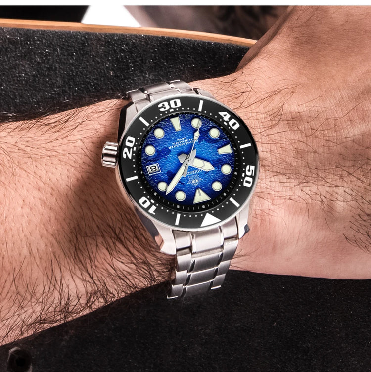 ADDIESDIVE Watches For Men Sapphire Luxury NH35 Mechanical Wristwatch 200m Waterproof Ceramic Bezel BGW9 Luminous Diving Watch