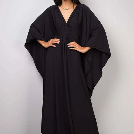 Cover Up Caftano casual da donna Taglie forti Abiti da spiaggia Abito da bagno con maniche a pipistrello platinumshop
