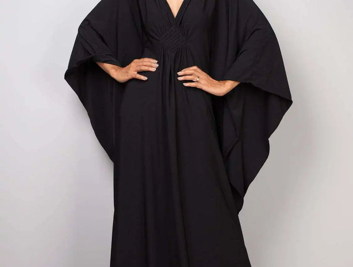 Cover Up Caftano casual da donna Taglie forti Abiti da spiaggia Abito da bagno con maniche a pipistrello platinumshop