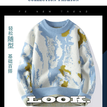 Autumn and winter Men's Fashion casual Round Neck Warm sweater slim fit Sweaters Men sweater male Thicken Warm wool pullovers