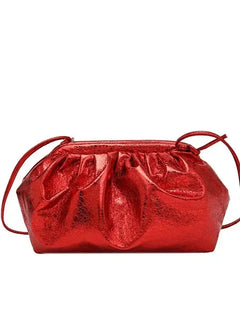 Small Luxury Design Women's Leather Silver Cloud Bag Female Gold Crossbody Bag Ladies Party Clutch Purse Female Handbags