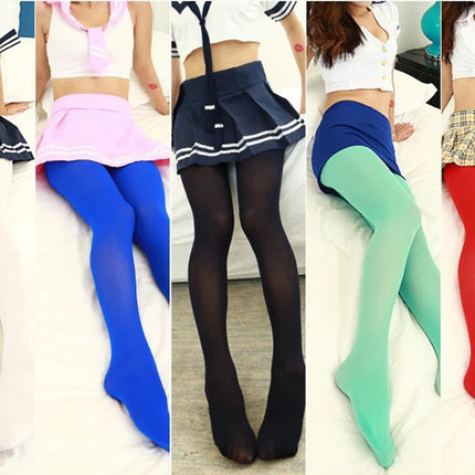 Primavera Autunno Collant Colorato Collant da Donna Sexy Collant Lolita Colori Caramelle Calze Moda Lingerie Gotica Collant