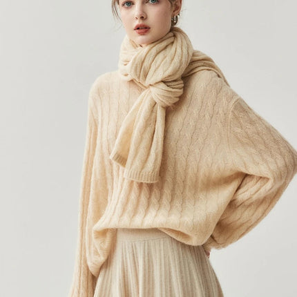 Women 100% Cashmere Skirt High Quality 2026 New Collection Knitwear Spring Winter Korean Popular Skirt Female Pleated Skirt PlatiNum