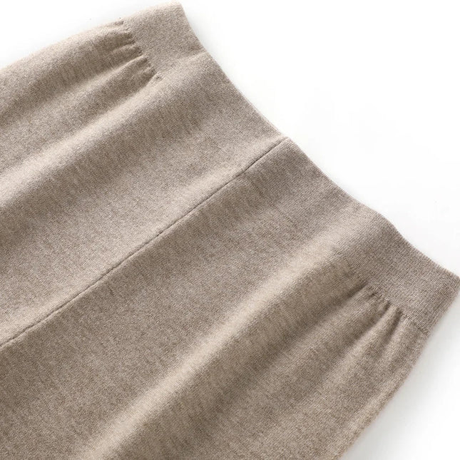 DjzDsm Hot selling new women's wool leggings slim fit and warm autumn and winter knitted women's long Australian wool leggings PlatiNum