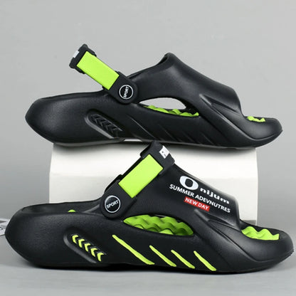 2025 New Men Massage Slippers Slides Indoor Outdoor Man Sandals Beach Casual Shoes Comfortable Sole Men Slippers Big Size 38-47