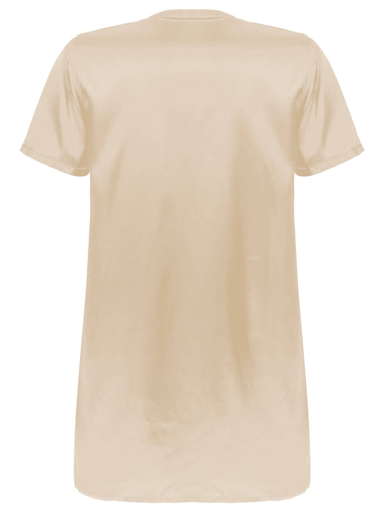 Donna uomo pigiama in raso di seta pigiameria maniche corte camicia da notte Kimono accappatoio abito da notte accappatoio camicia da notte estiva Homewear