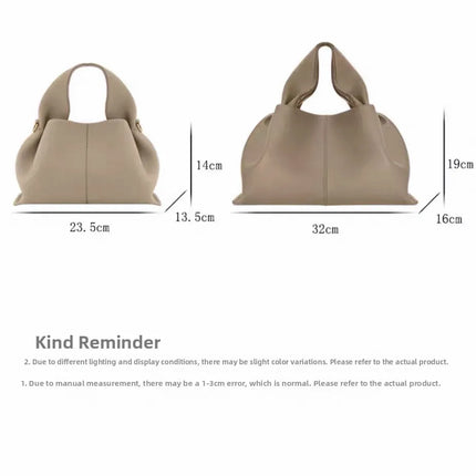 Grande borsa tote da donna in pelle morbida, con manici integrati, borsa capiente per shopping e lavoro