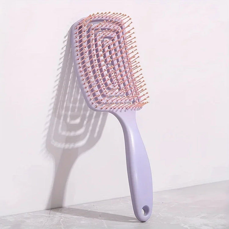 Ladies Ribs Hair Comb Fluffy Comb High Cranium Styling Artifact Long Straight Hair Curl Comb Big Bend Wet and Dry Massage Comb