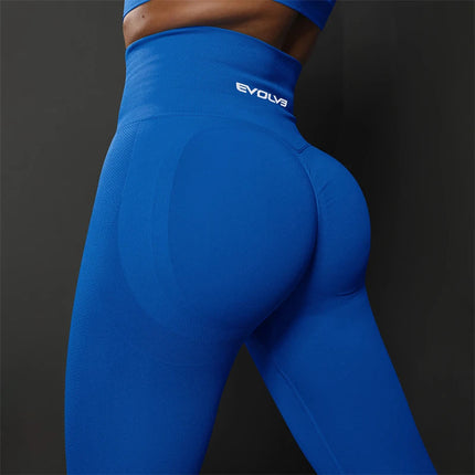 EVOLVE Women Scrunch Seamless Leggings Seamless Peach Hip Training Yoga Pants Women's Sports Running Buttocks Body Fitness Pants PlatiNum