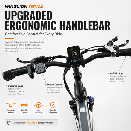 Nuova Bicicletta Elettrica Pieghevole WINGLION eb-fm2.0, Motore 720W, Batteria 48V 15AH, Pneumatici Larghi 20 "x4.0, Freno Idraulico, Ideale per Adulti, Città, Casa, Lavoro