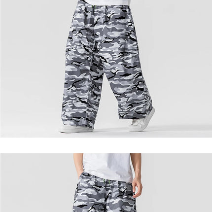 Pantaloni cargo mimetici uomo pantaloni Harem casual Harajuku larghi uomo sport all'aria aperta pantaloni a gamba larga uomo streetwear oversize High Street