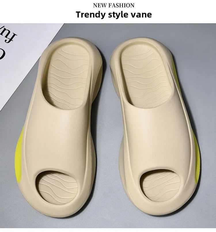 Pantofole in cocco Le donne indossano sandali Coppia fondo spesso Eva Step on Shit Feeling Home Home Pantofole di grandi dimensioni Scarpe