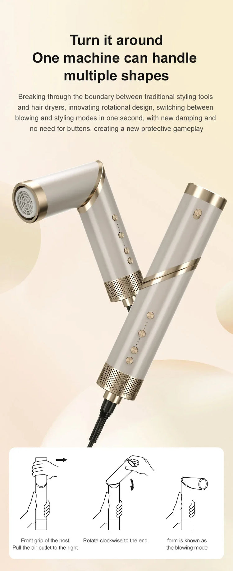 9 in 1 Hair dryer Professional Negative Ion curling Iron Hair Straightener Brushless Motor High Speed Hair Dryer Hot Comb Set