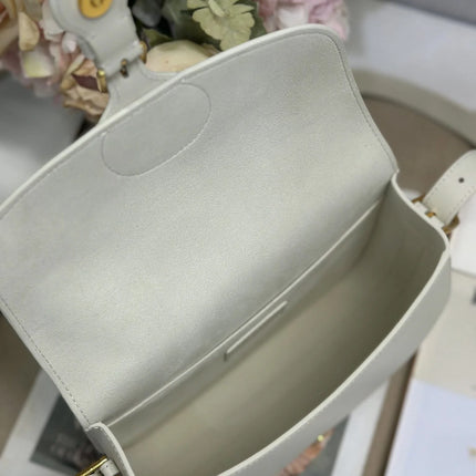 Borsa a Tracolla in Pelle Liscia Bianco Sporco, Lussuosa Borsa Multifunzione da Spalla