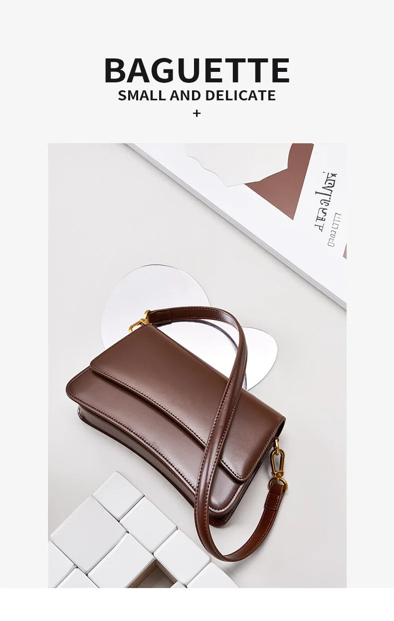 YANATARI underarm cowhide Genuine leather handbags women vintage shoulder bag female luxury bags womens high quality 2025