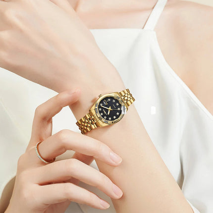 LIEBIG orologi da polso al quarzo eleganti di lusso delle migliori marche orologi automatici di moda per le donne orologio con cinturino in acciaio inossidabile Reloj Mujer platinumshop