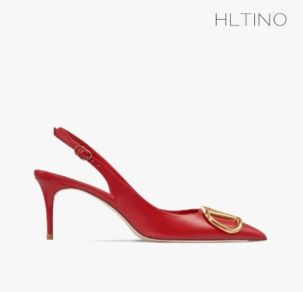 HLTINO Fahion Slingback Nero Comode Scarpe Estive da Donna Sandali con Tacco Alto 2025 Tendenza per Abito da Festa di Nozze