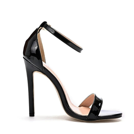 2026 spring Fashion Large Size 11cm Woman Sexy Dance Shoes Sandals Women Shoe Summer High Heels Stiletto Elegant Party Shoe PlatiNum