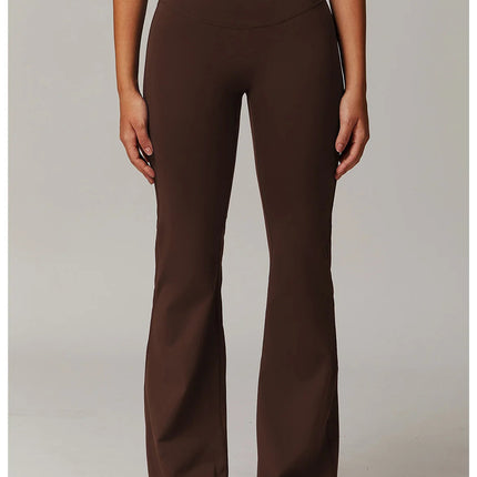 High Waist Wide Leg Pants Leggings Women Tights Fitness Bell-bottoms Yoga Elastic Leggings Push Up Gym Workout Flared Pants PlatiNum