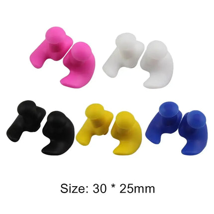 1 paio di tappi per le orecchie morbidi impermeabili Tappi per le orecchie portatili in silicone Accessori per il nuoto Tappi per le orecchie durevoli Texture delicata classica