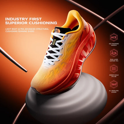 Xtep Light Boat MAX Scarpe da corsa leggere da uomo con rimbalzo e aumento dell'altezza, forza propulsiva più forte 874219110095