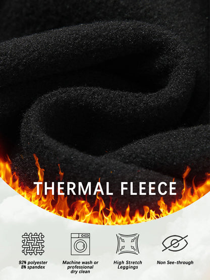 2 pcak Thermal running leggings with fleece interior for women Low Rise design provides warmth and comfort for winter workouts