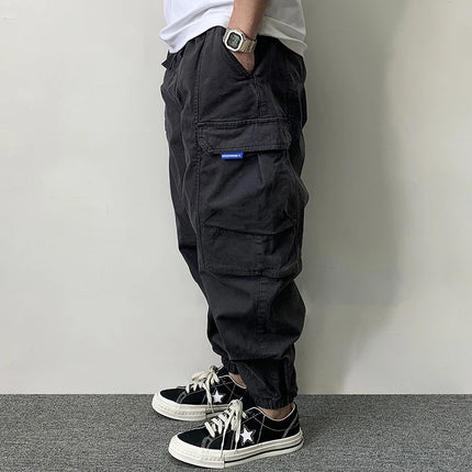 High Quality Cotton Cargo Pants For Men Japanese Streetwear Plus Size Tactical Pants Harajuku Casual Joggers Fashion Trousers