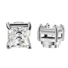 1 Pairs Crystal Strong Magnetic Ear Stud Clip Earrings for Men Women Punk Round Zircon Magnet Earrings Non Piercing Jewelry PlatiNum