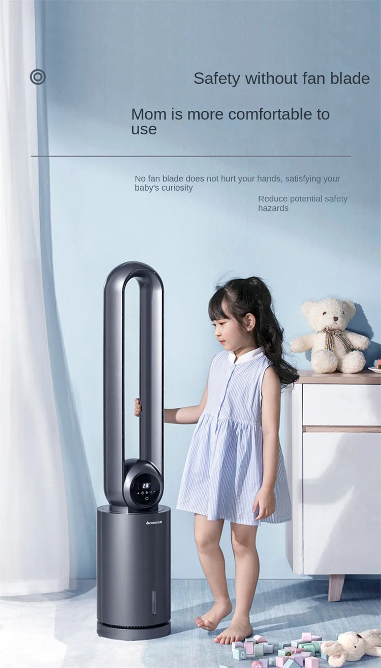 Ventilatore senza lama Ventilatore per aria condizionata Ventola di raffreddamento ad acqua Umidificazione e refrigerazione Ventilatore a torre d'acqua verticale Condizionatore d'aria