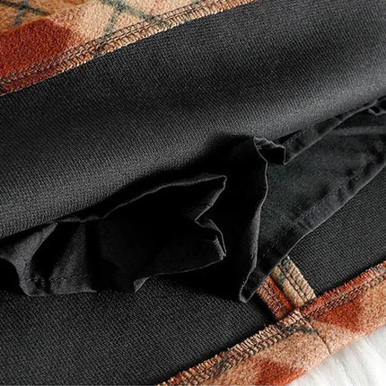 Plaid Woolen Short Skirts Women Autumn Winter New Zipper High Waist Temperament Mini Skirt Woman Retro Thicken Checked Skirts PlatiNum