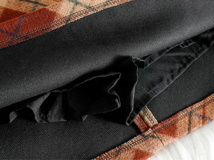 Plaid Woolen Short Skirts Women Autumn Winter New Zipper High Waist Temperament Mini Skirt Woman Retro Thicken Checked Skirts PlatiNum