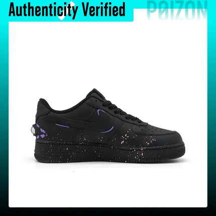 Nike Air Force 1 Low top Skateboard Shoes Unisex Black Purple CW2288-001（Team454-）